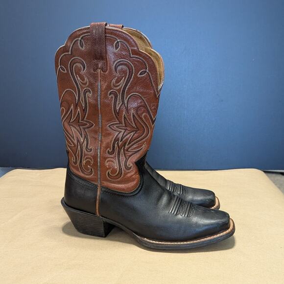 Ariat Legend Square Toe Leather Cowboy Boots Embrodiered Western Cowgirl Womens - Picture 4 of 12